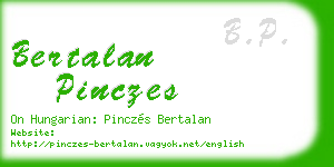 bertalan pinczes business card