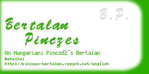 bertalan pinczes business card
